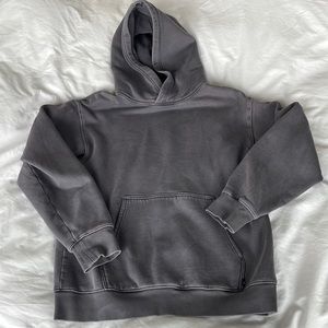 Aritzia TNA Perfect Hoodie in dark acid wash gray